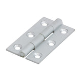 This is an image showing TIMCO Solid Drawn Hinge - Solid Brass - Satin Chrome - 50 x 28 - 2 Pieces Bag available from T.H Wiggans Ironmongery in Kendal, quick delivery at discounted prices.
