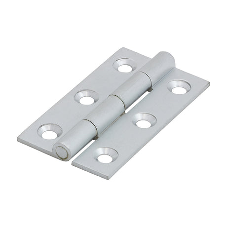This is an image showing TIMCO Solid Drawn Hinge - Solid Brass - Satin Chrome - 50 x 28 - 2 Pieces Bag available from T.H Wiggans Ironmongery in Kendal, quick delivery at discounted prices.