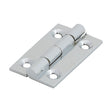 This is an image showing TIMCO Solid Drawn Hinge - Solid Brass - Polished Chrome - 38 x 22 - 2 Pieces Bag available from T.H Wiggans Ironmongery in Kendal, quick delivery at discounted prices.