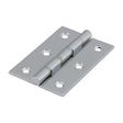 This is an image showing TIMCO Double Steel Washered Butt Hinge - Solid Brass - Polished Chrome - 76 x 50 - 2 Pieces TIMpac available from T.H Wiggans Ironmongery in Kendal, quick delivery at discounted prices.