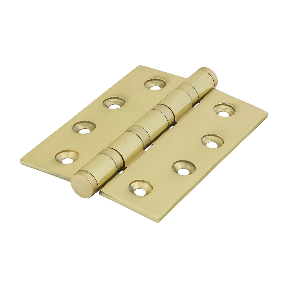 This is an image showing TIMCO Performance Ball Race Hinge - Solid Brass - Polished Brass - 102 x 76 - 2 Pieces Box available from T.H Wiggans Ironmongery in Kendal, quick delivery at discounted prices.