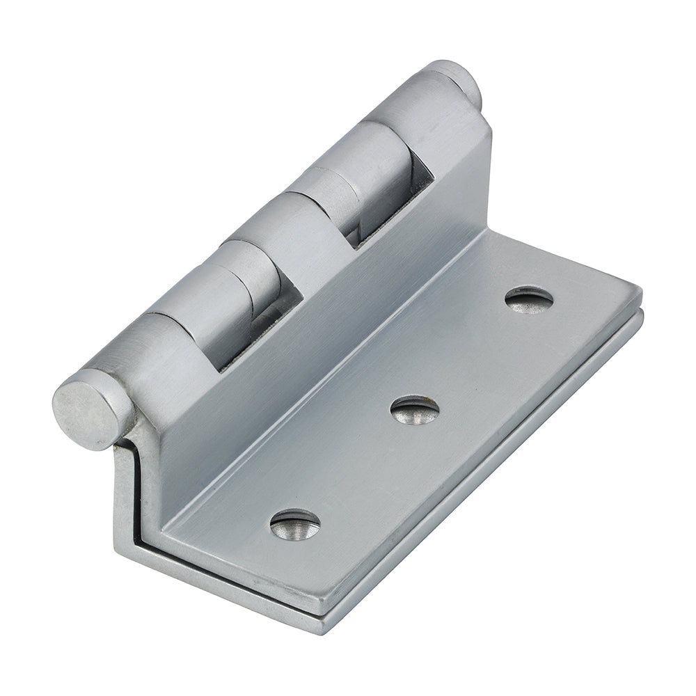 This is an image showing TIMCO Ball Bearing Stormproof Hinge (1951) - Solid Brass - Satin Chrome - 64 x 55 - 2 Pieces Box available from T.H Wiggans Ironmongery in Kendal, quick delivery at discounted prices.