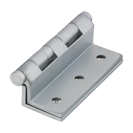 This is an image showing TIMCO Ball Bearing Stormproof Hinge (1951) - Solid Brass - Satin Chrome - 64 x 55 - 2 Pieces Box available from T.H Wiggans Ironmongery in Kendal, quick delivery at discounted prices.