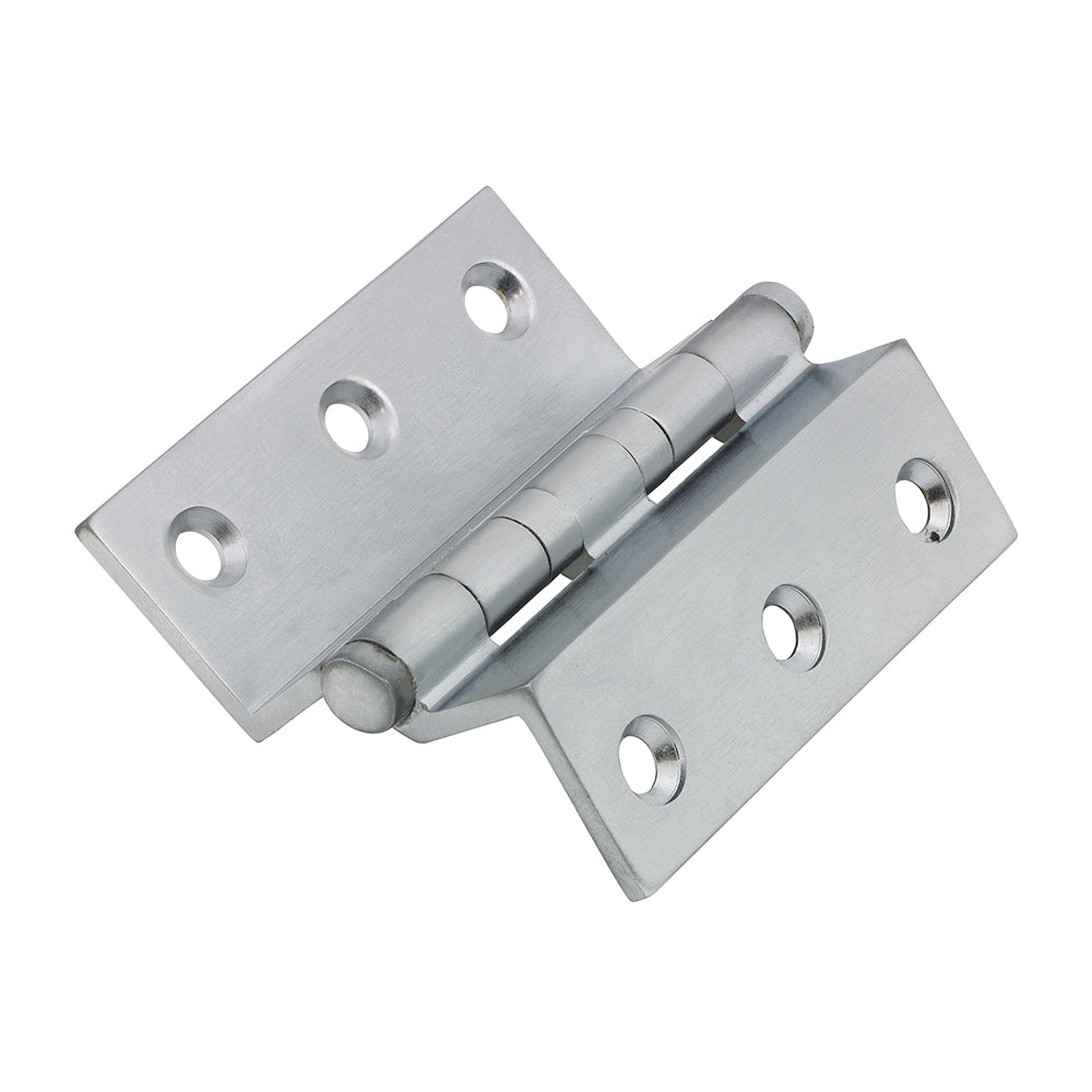 This is an image showing TIMCO Ball Bearing Stormproof Hinge (1951) - Solid Brass - Satin Chrome - 64 x 55 - 2 Pieces Box available from T.H Wiggans Ironmongery in Kendal, quick delivery at discounted prices.