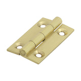 This is an image showing TIMCO Solid Drawn Hinge - Solid Brass - Polished Brass - 38 x 22 - 2 Pieces Bag available from T.H Wiggans Ironmongery in Kendal, quick delivery at discounted prices.