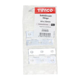 This is an image showing TIMCO Solid Drawn Hinge - Solid Brass - Polished Chrome - 64 x 35 - 2 Pieces Bag available from T.H Wiggans Ironmongery in Kendal, quick delivery at discounted prices.