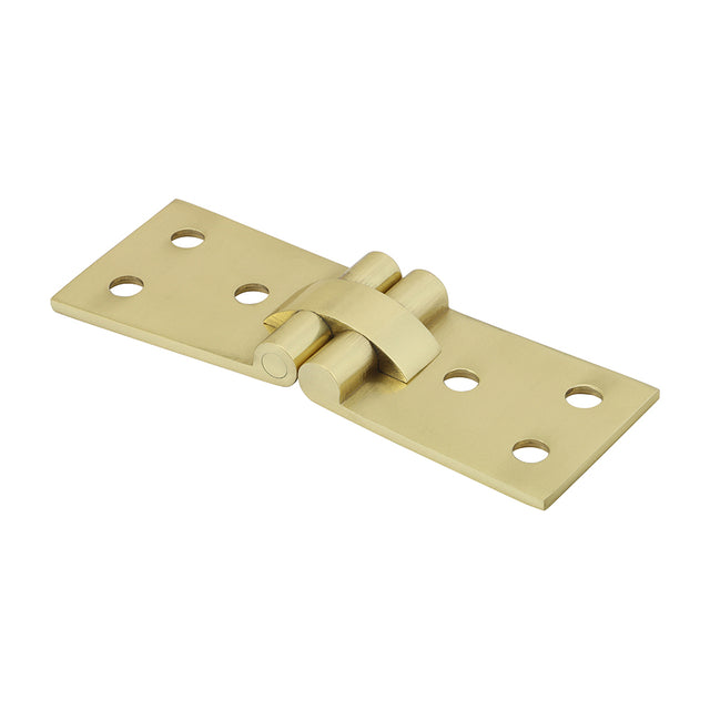 This is an image showing TIMCO Counterflap Hinge - Solid Brass - Polished Brass - 100 x 40 - 2 Pieces Box available from T.H Wiggans Ironmongery in Kendal, quick delivery at discounted prices.