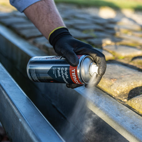 This is an image showing TIMCO Bright Galvanising Paint - 380ml - 1 Each Can available from T.H Wiggans Ironmongery in Kendal, quick delivery at discounted prices.