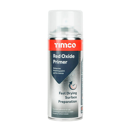This is an image showing TIMCO Red Oxide Primer - 380ml - 1 Each Can available from T.H Wiggans Ironmongery in Kendal, quick delivery at discounted prices.