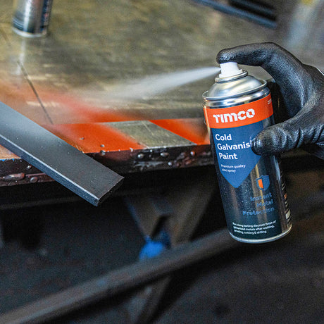 This is an image showing TIMCO Cold Galvanising Paint - 380ml - 1 Each Can available from T.H Wiggans Ironmongery in Kendal, quick delivery at discounted prices.