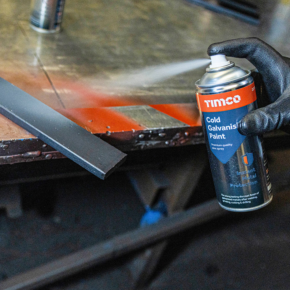 This is an image showing TIMCO Cold Galvanising Paint - 380ml - 1 Each Can available from T.H Wiggans Ironmongery in Kendal, quick delivery at discounted prices.