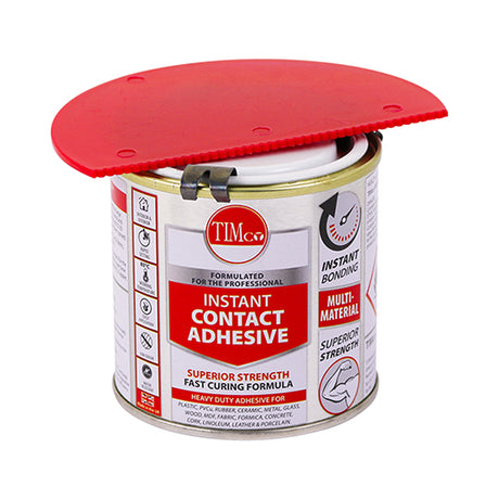 This is an image showing TIMCO Instant Contact Adhesive - Liquid - 250ml - 1 Each Tin available from T.H Wiggans Ironmongery in Kendal, quick delivery at discounted prices.