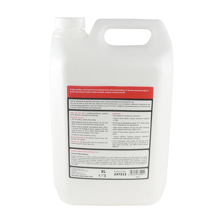 This is an image showing TIMCO Internal D3 Wood Adhesive - 5L - 1 Each Bottle available from T.H Wiggans Ironmongery in Kendal, quick delivery at discounted prices.