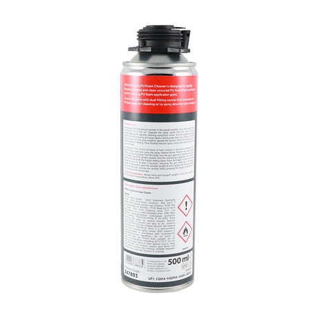 This is an image showing TIMCO Fill & Fix PU Foam Cleaner - 500ml - 1 Each Can available from T.H Wiggans Ironmongery in Kendal, quick delivery at discounted prices.