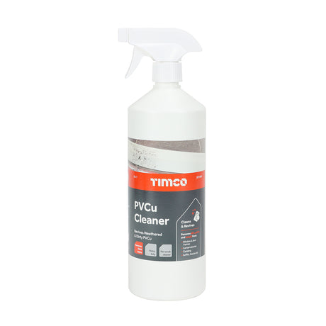 This is an image showing TIMCO PVCu Cleaner - 1L - 1 Each Bottle available from T.H Wiggans Ironmongery in Kendal, quick delivery at discounted prices.