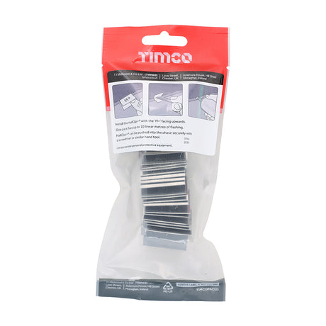 This is an image showing TIMCO HallClip+® Lead Flashing Fixing Clips - 16 - 26mm - 25 Pieces TIMpac available from T.H Wiggans Ironmongery in Kendal, quick delivery at discounted prices.