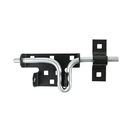 This is an image showing TIMCO Slide Action Padbolt - Black - 7 5/16" - 1 Each TIMbag available from T.H Wiggans Ironmongery in Kendal, quick delivery at discounted prices.