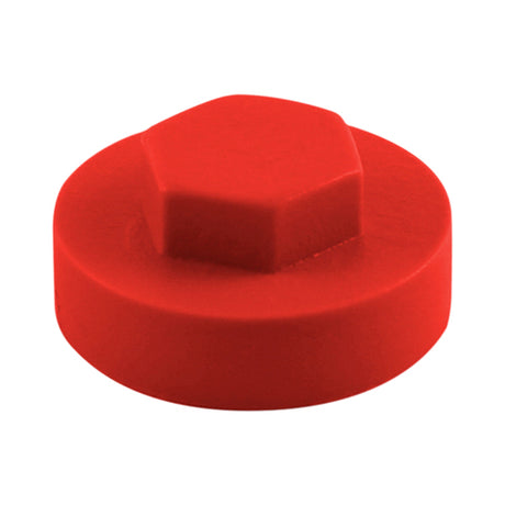 This is an image showing TIMCO Hex Head Cover Caps - Poppy Red - 29mm - 1000 Pieces Bag available from T.H Wiggans Ironmongery in Kendal, quick delivery at discounted prices.
