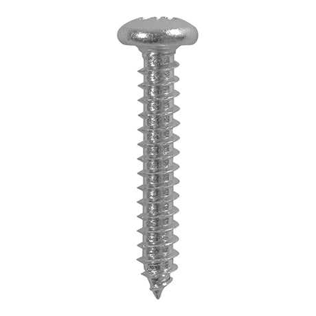 This is an image showing TIMCO Metal Tapping Screws - PZ - Pan - Self-Tapping - A2 Stainless Steel
 - 2.9 x 9.5 - 200 Pieces Box available from T.H Wiggans Ironmongery in Kendal, quick delivery at discounted prices.