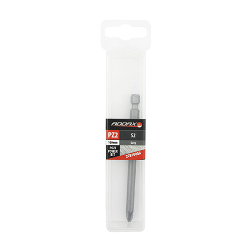 This is an image showing TIMCO S2 Driver Bits - PZ - No.2 x 100 - 1 Each Blister Pack available from T.H Wiggans Ironmongery in Kendal, quick delivery at discounted prices.