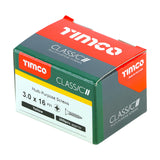 This is an image showing TIMCO Classic Multi-Purpose Screws - PZ - Double Countersunk - Yellow - 3.0 x 16 - 200 Pieces Box available from T.H Wiggans Ironmongery in Kendal, quick delivery at discounted prices.