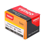 This is an image showing TIMCO Solo Chipboard & Woodscrews - PZ - Double Countersunk - Yellow - 3.0 x 17 - 200 Pieces Box available from T.H Wiggans Ironmongery in Kendal, quick delivery at discounted prices.