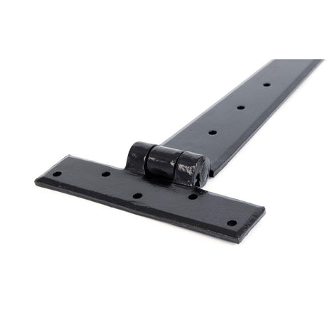 This is an image showing From The Anvil - Black 18" Penny End T Hinge (pair) available from T.H Wiggans Architectural Ironmongery, quick delivery and discounted prices