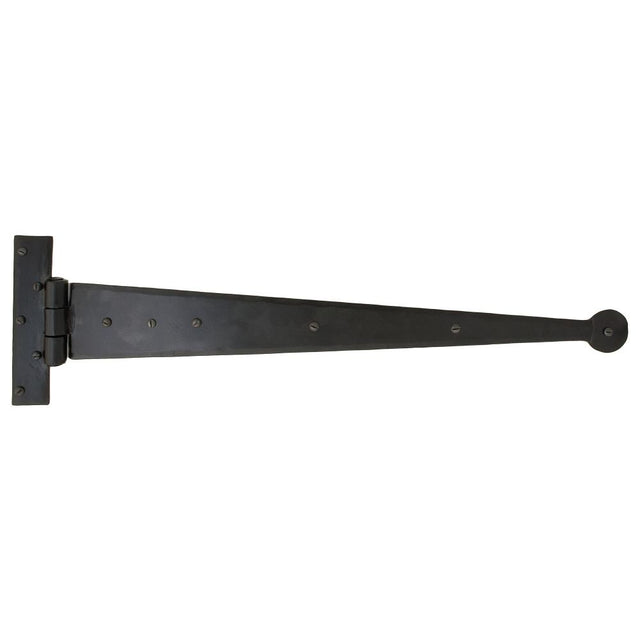 This is an image showing From The Anvil - Black 22" Penny End T Hinge (pair) available from T.H Wiggans Architectural Ironmongery in Kendal, quick delivery and discounted prices