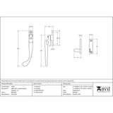 This is an image showing From The Anvil - Beeswax Night-Vent Locking Peardrop Fastener - LH available from T.H Wiggans Architectural Ironmongery in Kendal, quick delivery and discounted prices