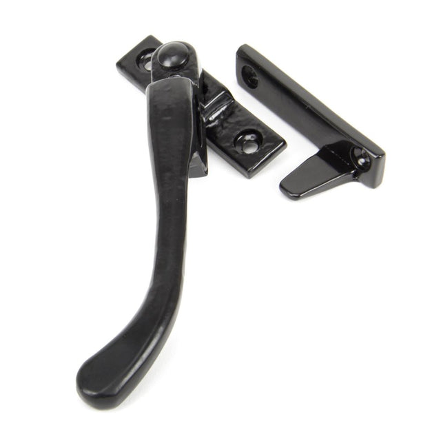 This is an image showing From The Anvil - Black Night-Vent Locking Peardrop Fastener - LH available from T.H Wiggans Architectural Ironmongery in Kendal, quick delivery and discounted prices