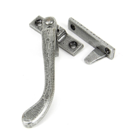 This is an image showing From The Anvil - Pewter Night-Vent Locking Peardrop Fastener - LH available from T.H Wiggans Architectural Ironmongery in Kendal, quick delivery and discounted prices