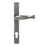 This is an image showing From The Anvil - Pewter Cottage Slimline Lever Espag. Lock Set available from trade door handles, quick delivery and discounted prices