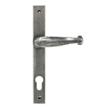 This is an image of From The Anvil - Pewter Cottage Slimline Lever Espag. Lock Set available to order from T.H Wiggans Architectural Ironmongery in Kendal, quick delivery and discounted prices.