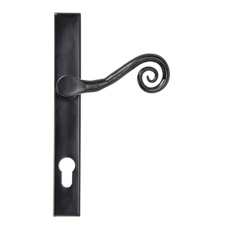 This is an image of From The Anvil - Black Monkeytail Slimline Lever Espag. Lock Set - RH available to order from T.H Wiggans Architectural Ironmongery in Kendal, quick delivery and discounted prices.