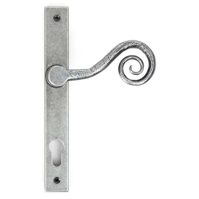 This is an image of From The Anvil - Pewter Monkeytail Slimline Lever Espag. Lock Set - LH available to order from T.H Wiggans Architectural Ironmongery in Kendal, quick delivery and discounted prices.