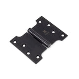 This is an image showing From The Anvil - Black 4" x 3" x 5" Parliament Hinge (pair) ss available from T.H Wiggans Architectural Ironmongery in Kendal, quick delivery and discounted prices