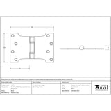 This is an image showing From The Anvil - Black 4" x 4" x 6" Parliament Hinge (pair) ss available from T.H Wiggans Architectural Ironmongery, quick delivery and discounted prices