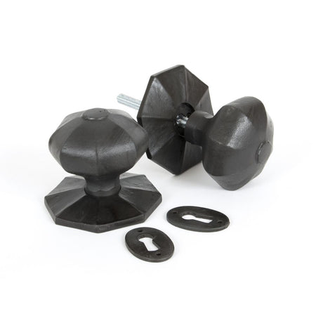 This is an image of From The Anvil - Beeswax Large Octagonal Mortice/Rim Knob Set available to order from T.H Wiggans Architectural Ironmongery in Kendal, quick delivery and discounted prices.