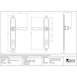 This is an image showing From The Anvil - Black Cromwell Lever Espag. Lock Set available from trade door handles, quick delivery and discounted prices