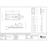 This is an image showing From The Anvil - Pewter 4" Shepherd's Crook Universal Bolt available from trade door handles, quick delivery and discounted prices