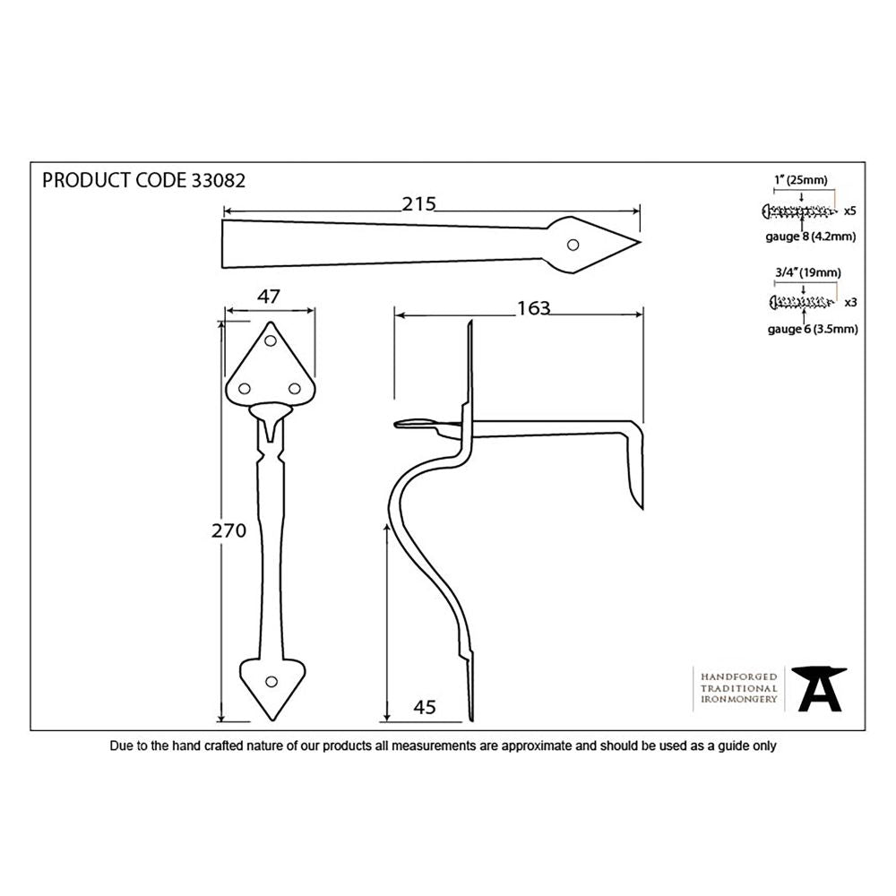 This is an image showing From The Anvil - Pewter Tuscan Thumblatch available from trade door handles, quick delivery and discounted prices