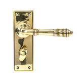 This is an image of From The Anvil - Aged Brass Reeded Lever Bathroom Set available to order from T.H Wiggans Architectural Ironmongery in Kendal, quick delivery and discounted prices.