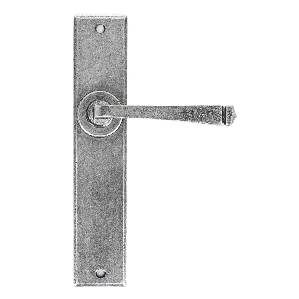 This is an image of From The Anvil - Pewter Large Avon Lever Latch Set available to order from T.H Wiggans Architectural Ironmongery in Kendal, quick delivery and discounted prices.