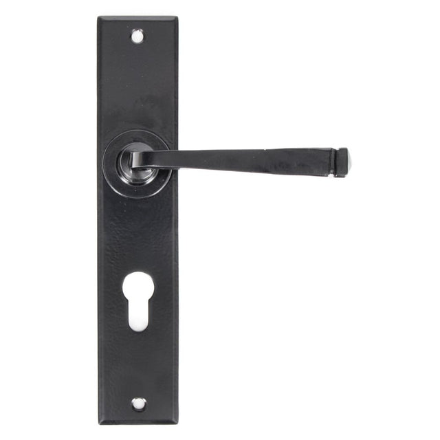 This is an image of From The Anvil - Black Large Avon 72mm Centre Euro Lock Set available to order from T.H Wiggans Architectural Ironmongery in Kendal, quick delivery and discounted prices.