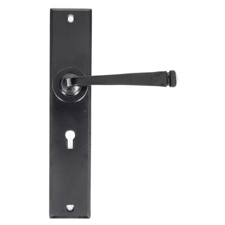 This is an image of From The Anvil - Black Large Avon Lever Lock Set available to order from T.H Wiggans Architectural Ironmongery in Kendal, quick delivery and discounted prices.