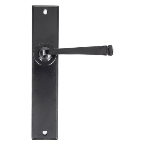 This is an image of From The Anvil - Black Large Avon Lever Latch Set available to order from T.H Wiggans Architectural Ironmongery in Kendal, quick delivery and discounted prices.