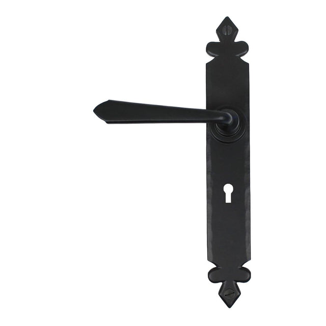 This is an image of From The Anvil - Black Cromwell Lever Lock Set available to order from T.H Wiggans Architectural Ironmongery in Kendal, quick delivery and discounted prices.