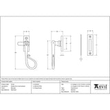 This is an image showing From The Anvil - Beeswax Shepherd's Crook Fastener available from T.H Wiggans Architectural Ironmongery in Kendal, quick delivery and discounted prices