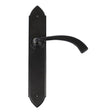 This is an image of From The Anvil - Black Gothic Curved Sprung Lever Latch Set available to order from T.H Wiggans Architectural Ironmongery in Kendal, quick delivery and discounted prices.