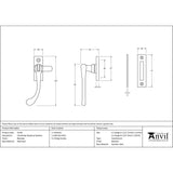 This is an image showing From The Anvil - Beeswax Handmade Peardrop Fastener available from T.H Wiggans Architectural Ironmongery in Kendal, quick delivery and discounted prices